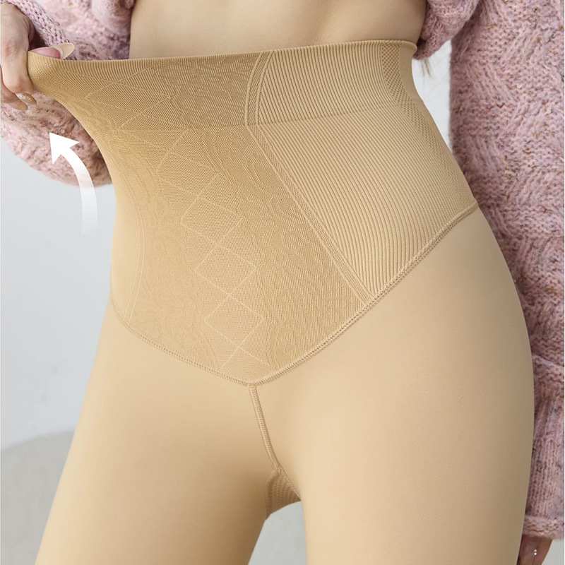 Hlačne nogavice s podizanjem stražnjice, jednobojne, debele najlonom 70–80%, s nogama