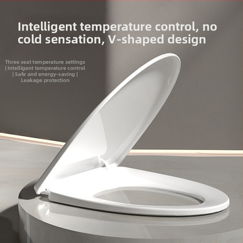 Intelligens azonnal melegítő WC-ülőke, háromfokozatú hőmérséklet-szabályozás, csendes lassú záródású fedél, modell AV-6901, PP anyag