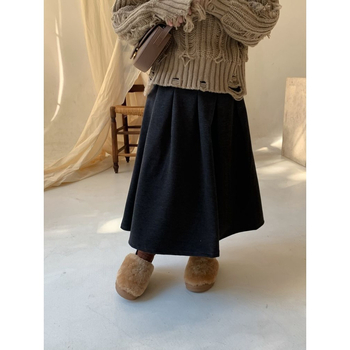 Dječja A-linija suknja – Spring pongee tkanina, 91–95% pamuk, jednostavan stil