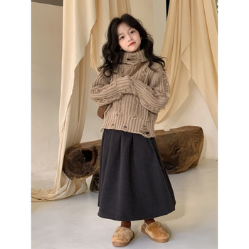 Dječja A-linija suknja – Spring pongee tkanina, 91–95% pamuk, jednostavan stil