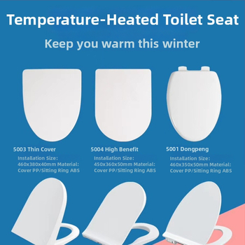 Okos termosztátos WC-fedél állítható hőmérséklettel, szivárgás elleni védelem, lágy-zárás, 14–16 mm-es furatközép-távolság — Modell 5001