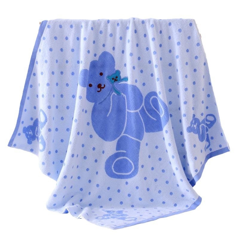 Бебешка хавлия от чист памук, терри жакардова тъкан, 32 нишки, тегло 500 г+ за бебета