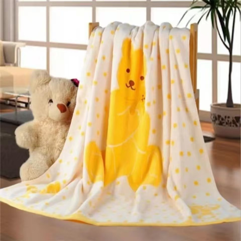 Бебешка хавлия от чист памук, терри жакардова тъкан, 32 нишки, тегло 500 г+ за бебета