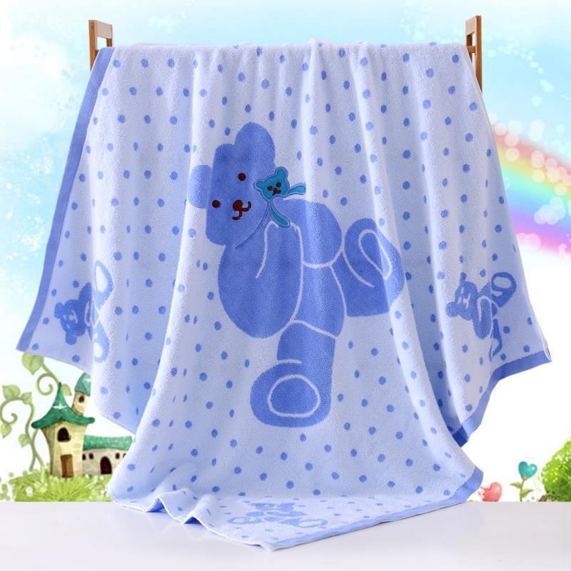 Бебешка хавлия от чист памук, терри жакардова тъкан, 32 нишки, тегло 500 г+ за бебета