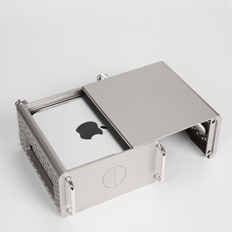 Mac mini M4/Pro védőtok állvánnyal, hűtés és zuhanás elleni védelem