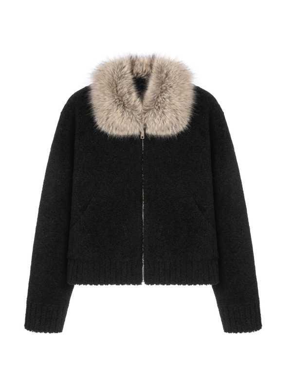 Női mű báránybőr kabát, szűk fazon, normál hosszúságú (50–65 cm)