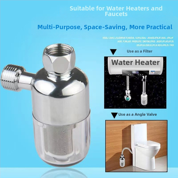 Filtru frontal de apă pentru alimentarea casei — ABS + oțel inoxidabil, Model Front 01, elimină impurități mari din apă și protejează electrocasnicele (intrarea apei la boiler, mașina de spălat, toaletă inteligentă)