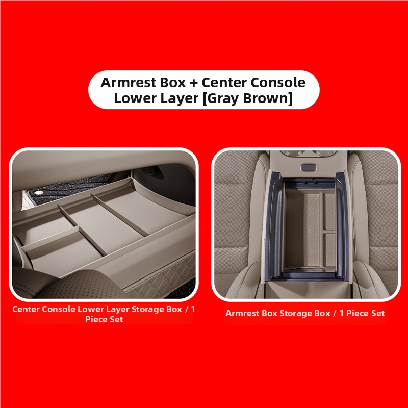 Organizator pentru consola centrală – piele – Brand Lutu Auto Parts – Compatibil cu Ideal i6