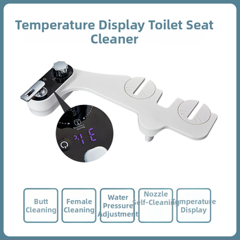 Κάθισμα μπιντέ με οθόνη θερμοκρασίας, ABS πλαστικό, αυτοκαθαριζόμενος ακροφύσιο, δομή τύπου διαχωρισμού, ακροφύσιο ψεκασμού μπιντέ