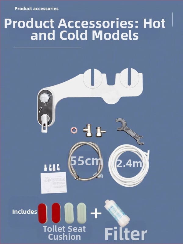 Κάθισμα μπιντέ με οθόνη θερμοκρασίας, ABS πλαστικό, αυτοκαθαριζόμενος ακροφύσιο, δομή τύπου διαχωρισμού, ακροφύσιο ψεκασμού μπιντέ