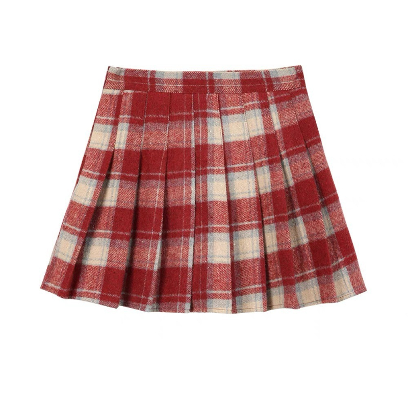 Gyerekeknek készült őszi–téli vastag pliszés szoknya, JK/stílus, 90% poliészter, kémiai rostok keveréke, 3–8 évesek