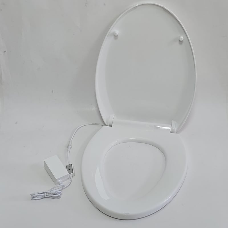 Inteligentný kryt na WC s okamžitým vykurovaním a vykurovaním sedadla, materiál PP doska, nastaviteľný rozstup otvorov 80–200 mm, model F003-02, štýl štandardný / modern minimalistický