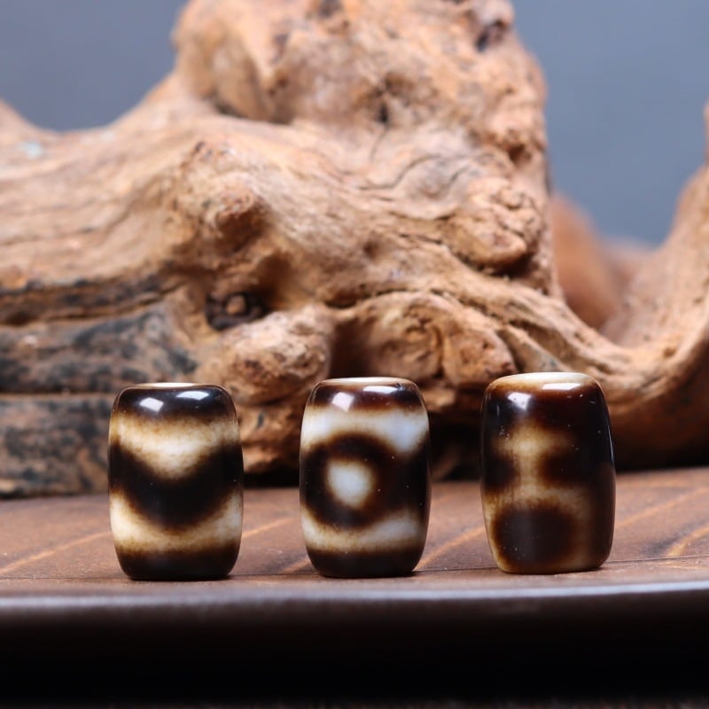 Mărgele de agat - model dinte de tigru, procesare prin picurare de ulei, mărgele libere, stil de înaltă clasă