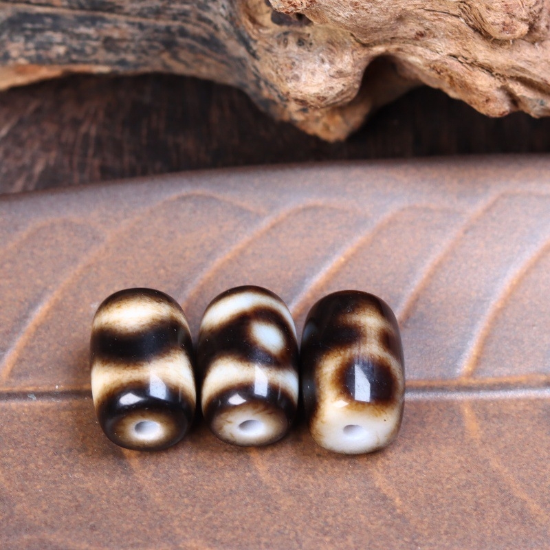 Mărgele de agat - model dinte de tigru, procesare prin picurare de ulei, mărgele libere, stil de înaltă clasă