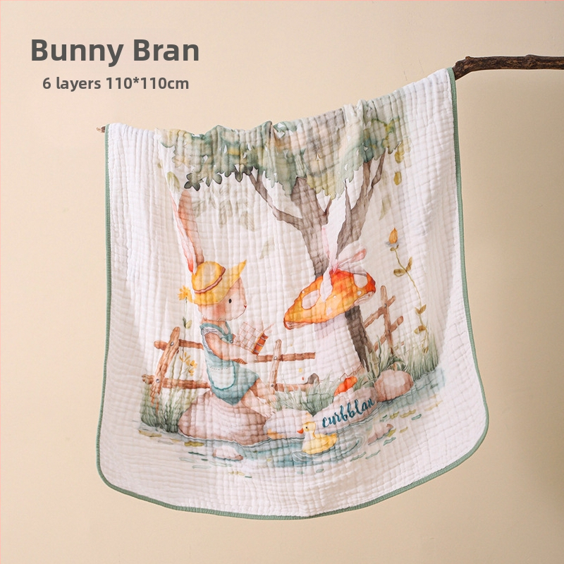 Bolin Lily Бебешка кърпа за баня от чист памук-марля, 46 нишки, 300–400 г, за бебета