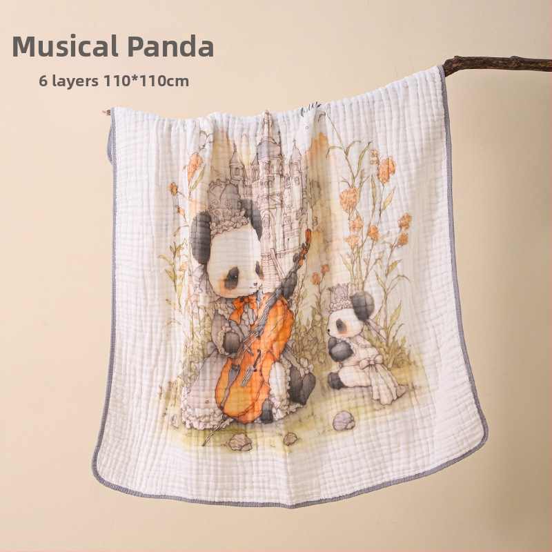 Bolin Lily Бебешка кърпа за баня от чист памук-марля, 46 нишки, 300–400 г, за бебета