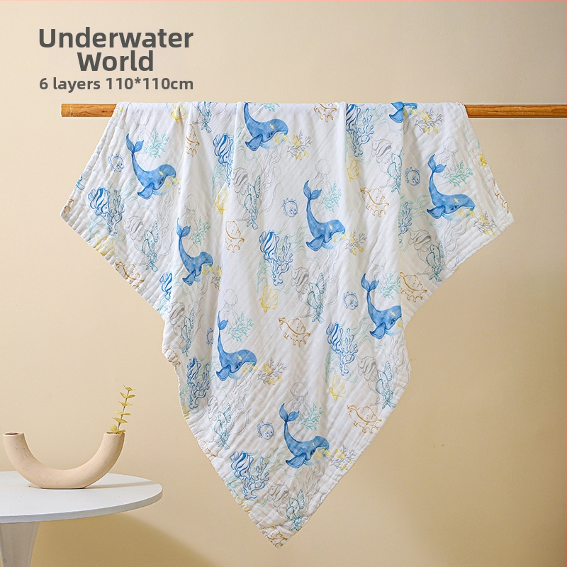 Bolin Lily Бебешка кърпа за баня от чист памук-марля, 46 нишки, 300–400 г, за бебета