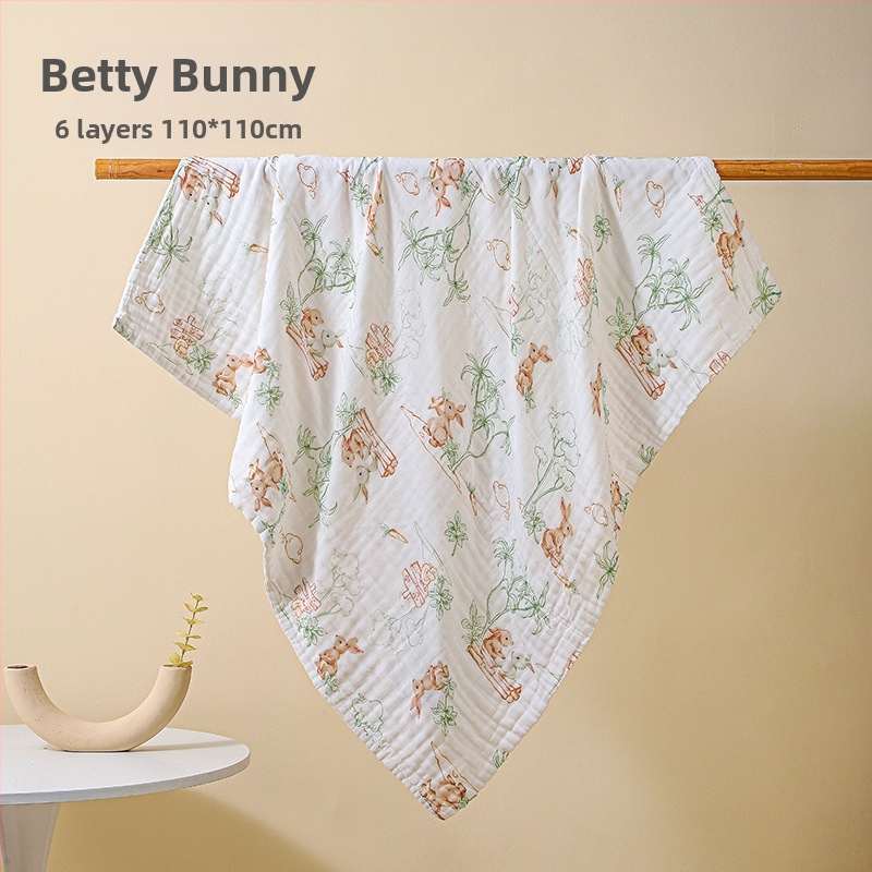 Bolin Lily Бебешка кърпа за баня от чист памук-марля, 46 нишки, 300–400 г, за бебета