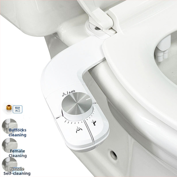 Bidet s gombíkom, jedným tlačidlom rýchle uvoľnenie, bez elektriny, nastaviteľná vzdialenosť dier 106-184 mm, nastavenie tlaku vody