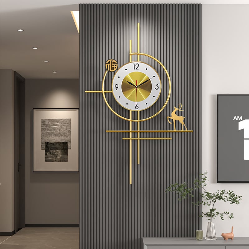 Ρολόι τοίχου με ηλιακή τροφοδοσία, αθόρυβη κίνηση, μεταλλική κατασκευή, μεταλλικός καντράν, πλαστικό καθρέφτης