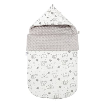 Spavaća vrećica za bebe, 0-1 godina, pamuk, podstava fleece, punilo svila-pamuk, zatvarač najlon