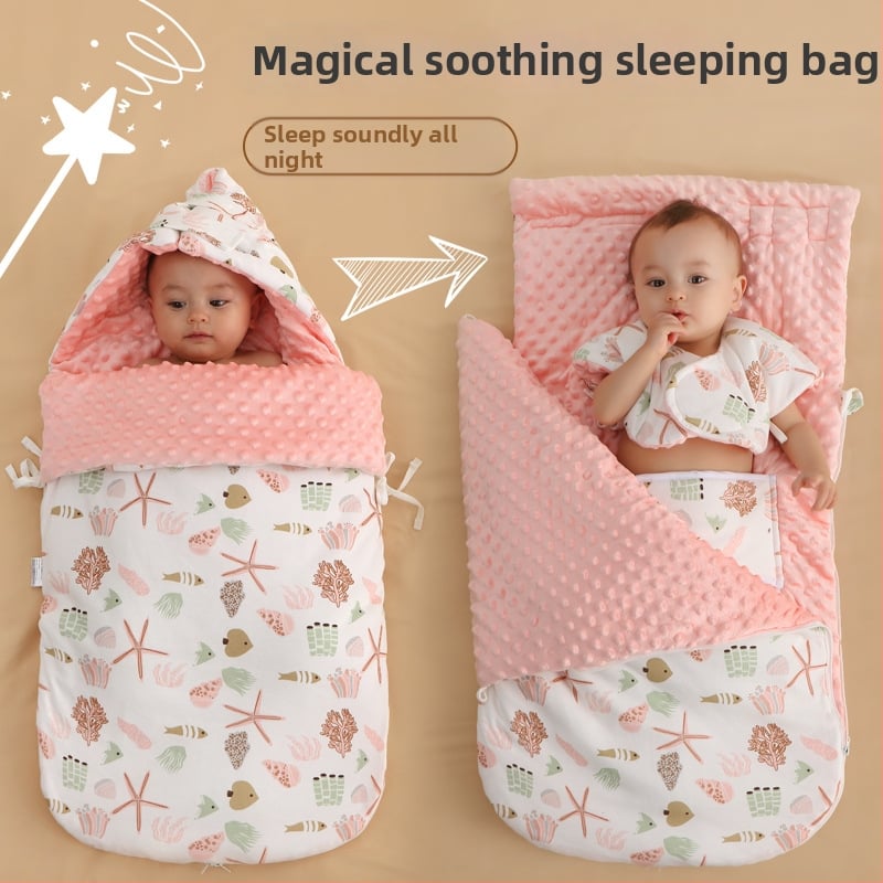 Spavaća vrećica za bebe, 0-1 godina, pamuk, podstava fleece, punilo svila-pamuk, zatvarač najlon