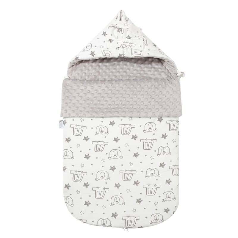Spavaća vrećica za bebe, 0-1 godina, pamuk, podstava fleece, punilo svila-pamuk, zatvarač najlon