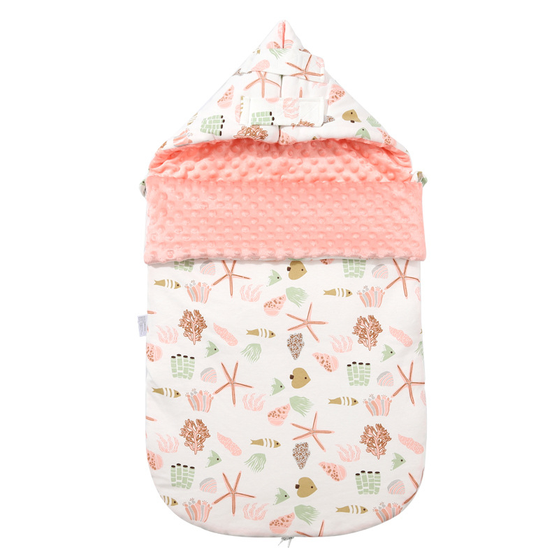 Spavaća vrećica za bebe, 0-1 godina, pamuk, podstava fleece, punilo svila-pamuk, zatvarač najlon