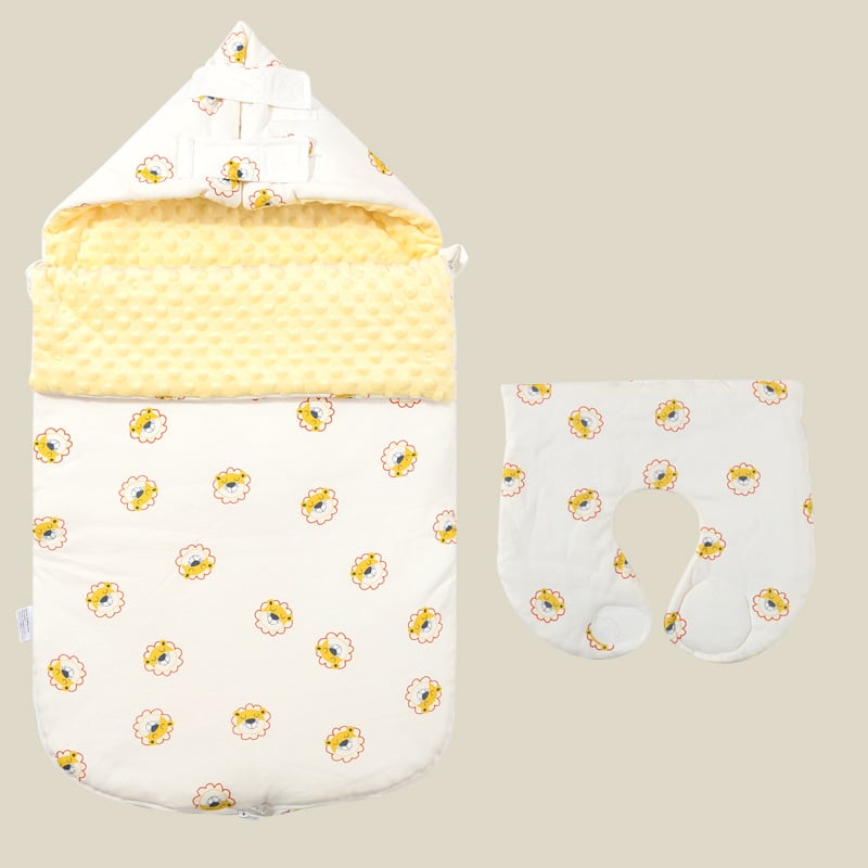 Spavaća vrećica za bebe, 0-1 godina, pamuk, podstava fleece, punilo svila-pamuk, zatvarač najlon