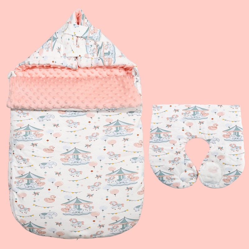 Spavaća vrećica za bebe, 0-1 godina, pamuk, podstava fleece, punilo svila-pamuk, zatvarač najlon