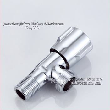 Medený uholný ventil V6114 pre systém teplej vody — závit, Ø20 mm, tlak 1,2 MPa