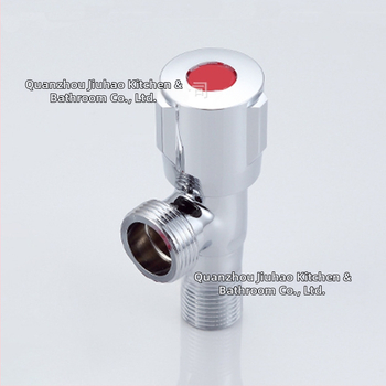 Medený uholný ventil V6114 pre systém teplej vody — závit, Ø20 mm, tlak 1,2 MPa