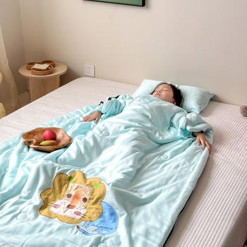Gyerekeknek szóló alvózsák / takaró, 100% pamut anyag, súly 1.6-2 kg, töltet 20% szója rost + 80% poliészter rost, egyszerű stílus
