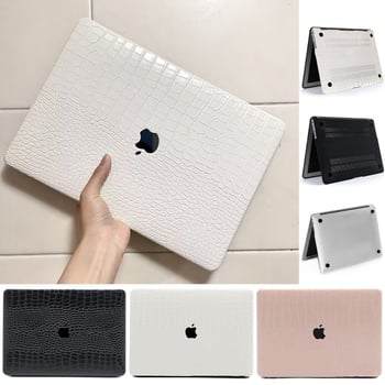 Husă de protecție MacBook Pro/Air – textură de crocodil, plastic și piele artificială, 2022