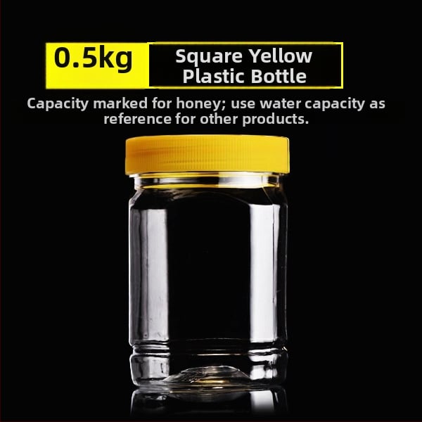 Borcan plastic gol, gură largă, PET, cu capac din plastic, pentru depozitare alimentară