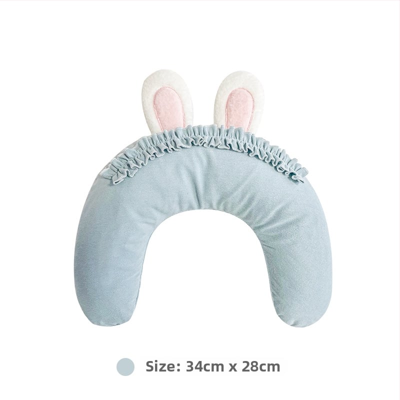 Гнездо за домашни любимци с U-образна възглавничка, дантелени зайчешки уши, плат за кучета