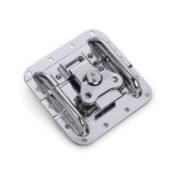 Butterfly lock – ugrađena pločica zatvarača; pogodna za drvene kutije, flight case i kutije za alate; model: Butterfly lock; šifra proizvoda: Press edge to drum lock