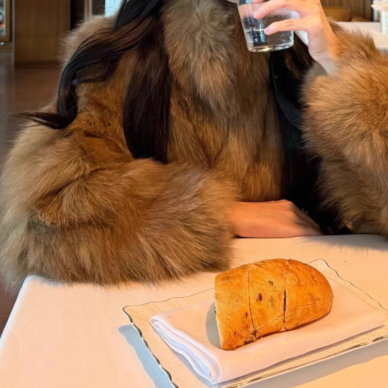 Ženski kratki krzneni kaput od chenille materijala, stojeći ovratnik, dugi rukav — Zima 2025