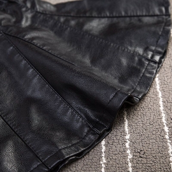 Dječja PU kožna suknja s remenčićima za djevojčice 3–8 godina, jednobojni uzorak, proljeće 2025