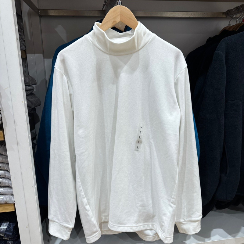 Мъжки лек флийс пуловер с висока яка, дълги ръкави, свободна кройка