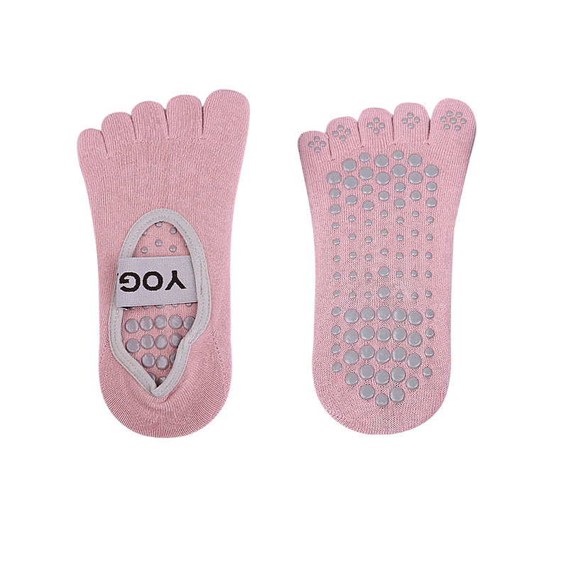 Čarape za jogu s pet prstiju, protiv klizanja, upijaju znoj, anti-trenje, smjesa pamuka-silicona-polyester, unisex