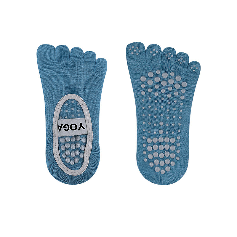 Čarape za jogu s pet prstiju, protiv klizanja, upijaju znoj, anti-trenje, smjesa pamuka-silicona-polyester, unisex