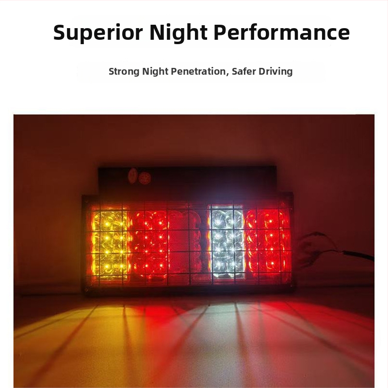 LED zadné svetlo pre nákladné vozidlá - Sada zadného svetla Foton Era 12V/24V, LED zdroj, kompatibilné s nákladnými vozidlami, poľnohospodárskymi vozidlami a Howo ľahkým nákladným autom