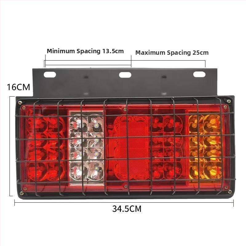 LED zadné svetlo pre nákladné vozidlá - Sada zadného svetla Foton Era 12V/24V, LED zdroj, kompatibilné s nákladnými vozidlami, poľnohospodárskymi vozidlami a Howo ľahkým nákladným autom