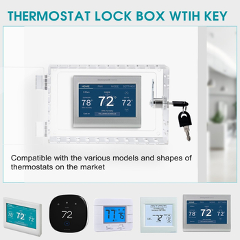 Kutija za zaključavanje termostata sa prozirnim zaštitnim poklopcem i ključem, materijal akril, model DC-BG001, težina 245 g