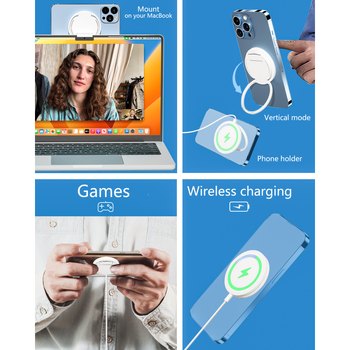 MagSafe Vezeték nélküli töltés: Telefon Gyűrű Tartó és Asztali Állvány iPhone és MacBook számára