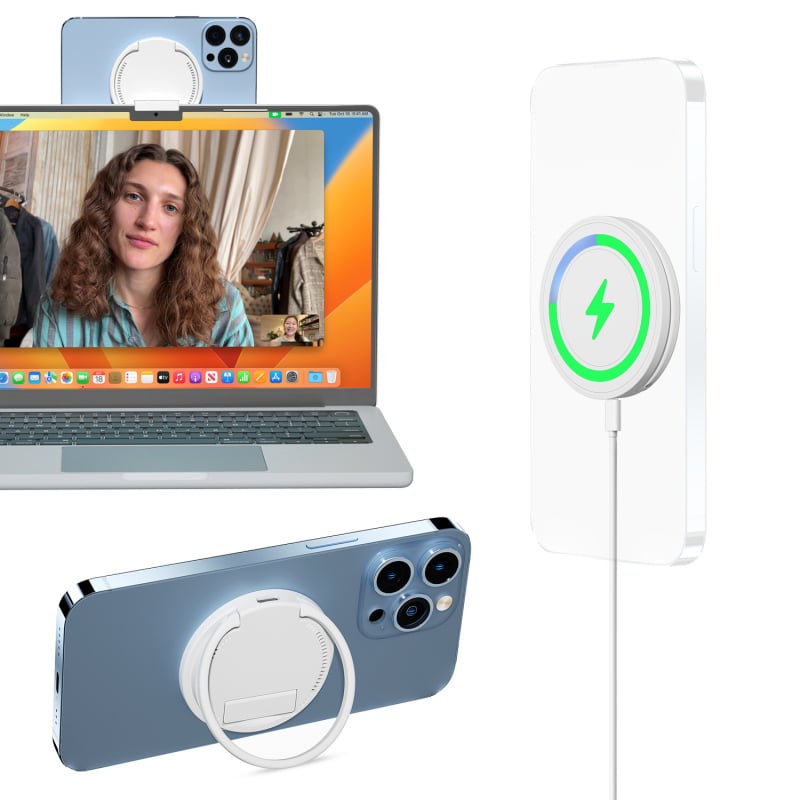 MagSafe Vezeték nélküli töltés: Telefon Gyűrű Tartó és Asztali Állvány iPhone és MacBook számára