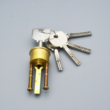 Vanjski cilindar za zaključavanje vrata – bakreno tijelo, 160 g, model Wz007-copper lock cylinder, s 5 ključeva, za sigurnosna vrata (ured/stan) – Jinbang