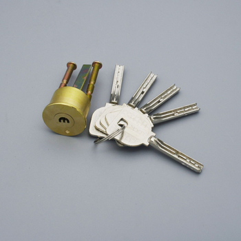 Vanjski cilindar za zaključavanje vrata – bakreno tijelo, 160 g, model Wz007-copper lock cylinder, s 5 ključeva, za sigurnosna vrata (ured/stan) – Jinbang