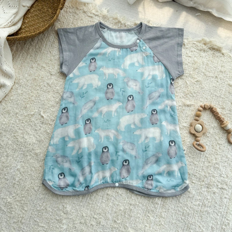 Set za bebe za spavanje — ljeto, bambus-bavlna gazasta tkanina, korejski stil, spavaća vreća